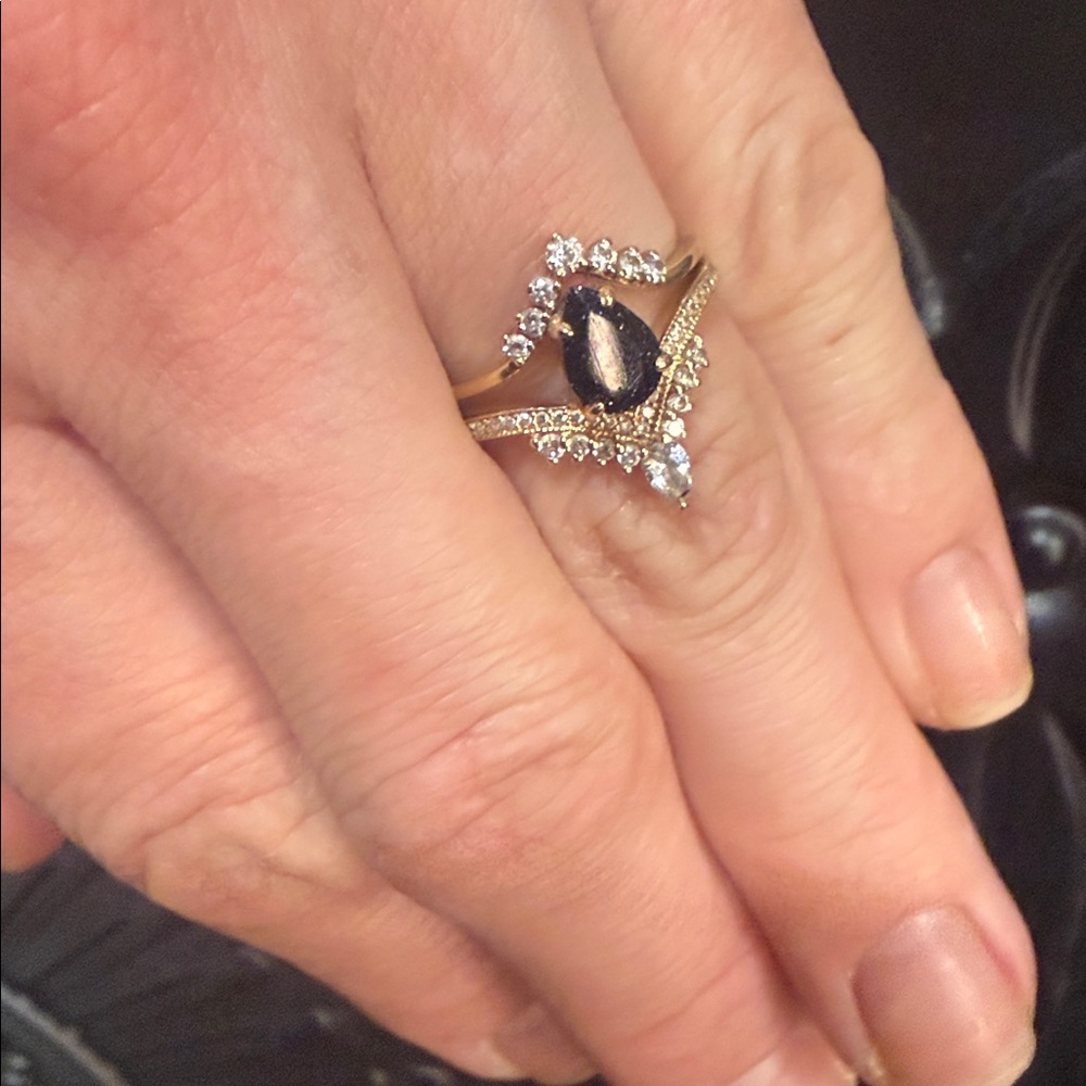 14 karat blue sandstone engagement ring Women's Ring (video included) - Picture 13 of 17